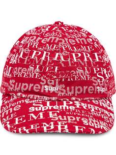 Supreme шестипанельная кепка с логотипом