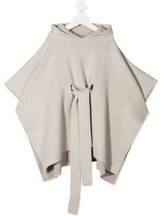 Brunello Cucinelli Kids пончо с капюшоном