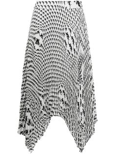 Marine Serre плиссированная юбка асимметричного кроя
