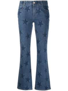 Stella McCartney расклешенные джинсы с принтом