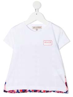 Emilio Pucci Junior платье с плиссированной вставкой и геометричным принтом