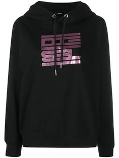 Diesel худи с логотипом металлик