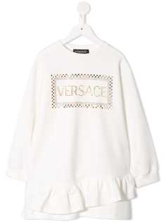 Versace Kids платье миди с логотипом