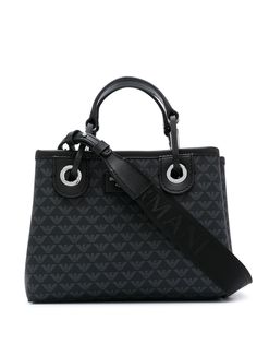 Emporio Armani сумка-тоут с монограммой