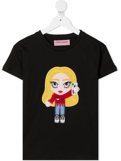 Chiara Ferragni Kids футболка с нашивкой-логотипом