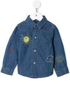 Stella McCartney Kids джинсовая рубашка с вышивкой