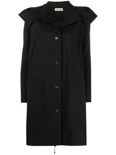 Balenciaga Pre-Owned пальто 2000-х годов со съемным капюшоном