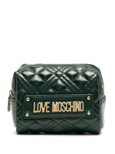 Love Moschino стеганая косметичка с логотипом