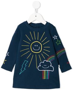 Stella McCartney Kids платье с длинными рукавами и вышивкой