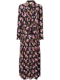 Zadig&Voltaire платье-рубашка макси Reward с цветочным принтом