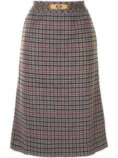 Céline Pre-Owned юбка pre-owned в клетку с поясом