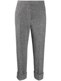 Thom Browne брюки в полоску с ремешком сзади
