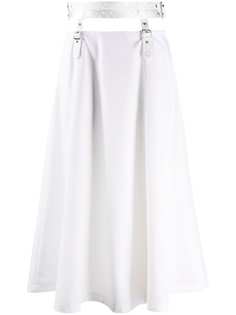 Comme Des Garçons Noir Kei Ninomiya расклешенная юбка с пряжками на поясе