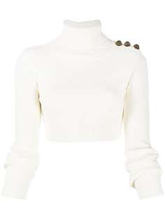 Elisabetta Franchi укороченный джемпер с высоким воротником