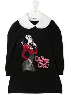 Monnalisa платье Olive Oyl с принтом