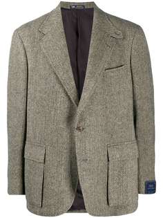 Polo Ralph Lauren однобортный пиджак с узором в елочку
