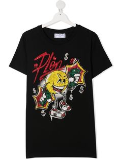 Philipp Plein Junior футболка с логотипом из страз