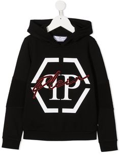 Philipp Plein Junior худи с логотипом Hexagon