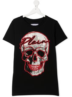 Philipp Plein Junior футболка с логотипом из страз