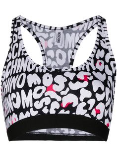 Moschino спортивный бюстгальтер с логотипом