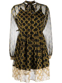 Twin-Set платье-рубашка с принтом