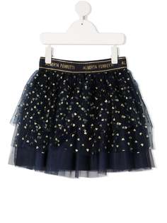 Alberta Ferretti Kids юбка из тюля с принтом