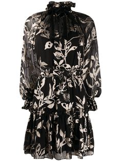 Zimmermann платье мини Ladybeetle с завязками на воротнике