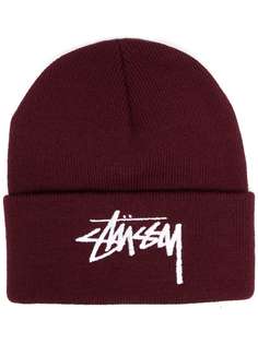 Stussy шапка бини с вышитым логотипом