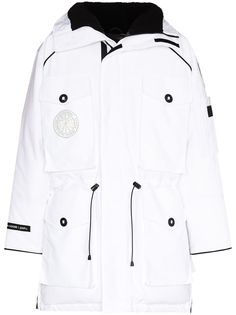 Canada Goose парка с капюшоном и нашивкой-логотипом