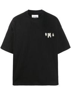 Jil Sander декорированная футболка