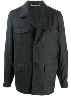 Canali однобортная куртка в стиле милитари