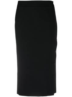 Balenciaga юбка-карандаш с асимметричной застежкой на пуговицы