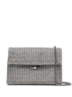 Emporio Armani клетчатый клатч с эффектом металлик