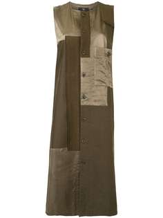 Ys платье-рубашка миди в технике пэчворк Y's