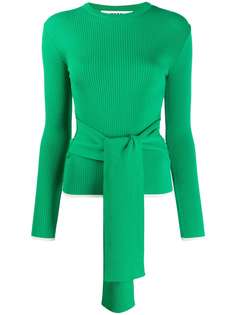 MSGM топ в рубчик с завязками