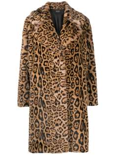LIU JO пальто с леопардовым принтом