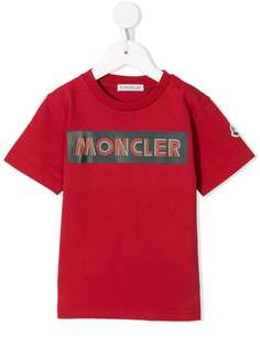 Moncler Enfant футболка с круглым вырезом и логотипом