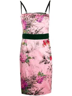 Dolce & Gabbana Pre-Owned приталенное платье с цветочным принтом