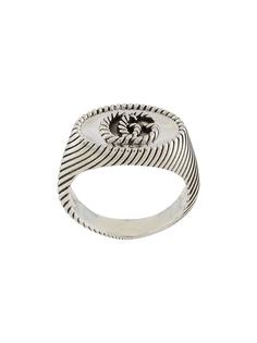 Gucci кольцо в полоску с логотипом GG