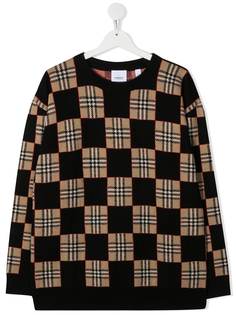 Burberry Kids джемпер в клетку Vintage Check