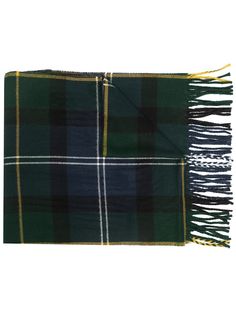 Barbour шарф Seaweed Tartan с бахромой