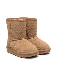 UGG Kids угги без застежки с логотипом