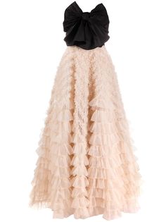 RED Valentino ярусное платье из тюля с бантом