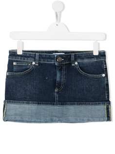 Dondup Kids джинсовая юбка с подворотом