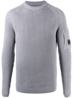 C.P. Company джемпер в рубчик с круглым вырезом