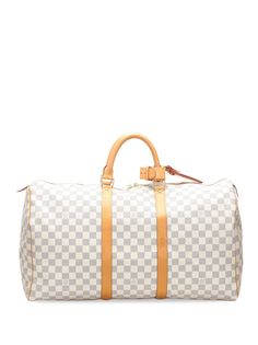 Louis Vuitton дорожная сумка Damier Azur Keepall 50 2008-го года