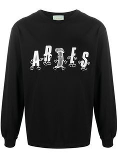 Aries футболка с длинными рукавами и принтом Cartoon Columns
