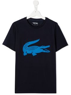Lacoste Kids футболка с круглым вырезом и принтом
