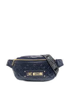 Love Moschino стеганая поясная сумка с логотипом