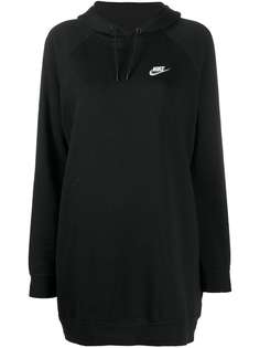 Nike платье с капюшоном и принтом Swoosh